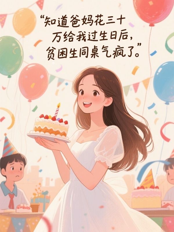 知道爸媽花三十萬給我過生日后，貧困生同桌氣瘋了